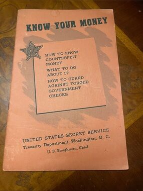 Vintage 1907 copy-Know Your Money Vintage-US history collector Art Printed media